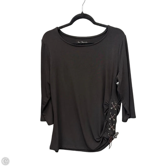 Tunic Long Sleeve By Chicos In Black, Size: L