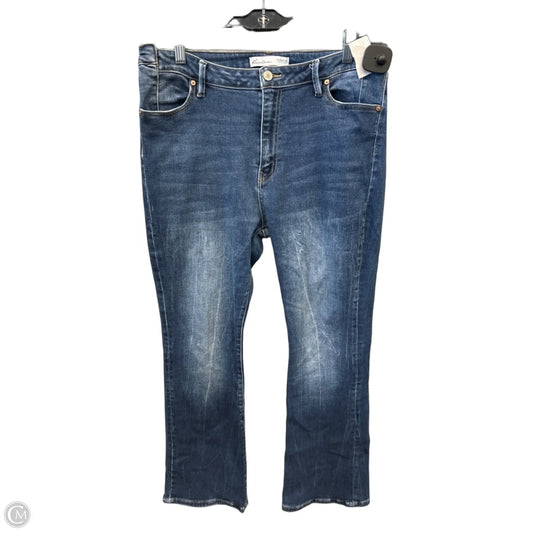 Jeans Boot Cut By Kancan In Blue Denim, Size: 12
