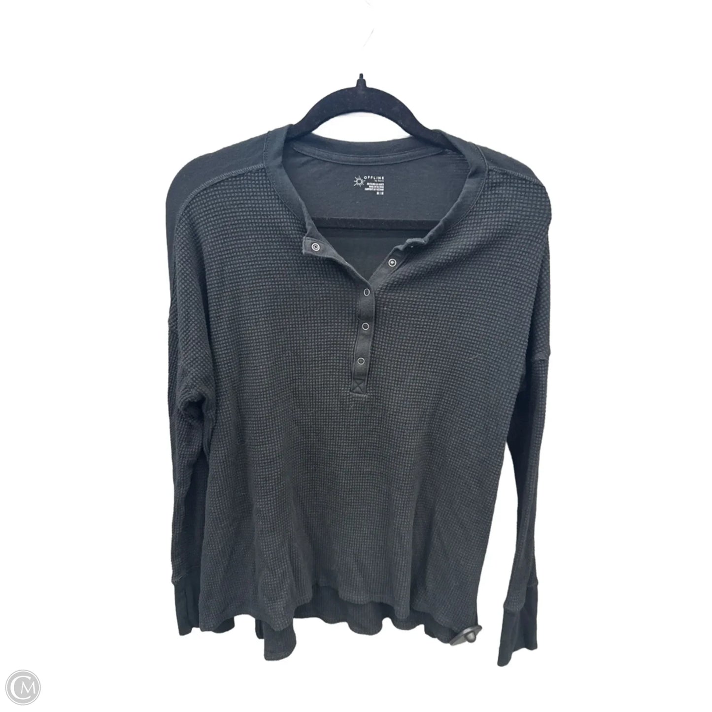 Top Long Sleeve By Offline By Aerie In Black, Size: M