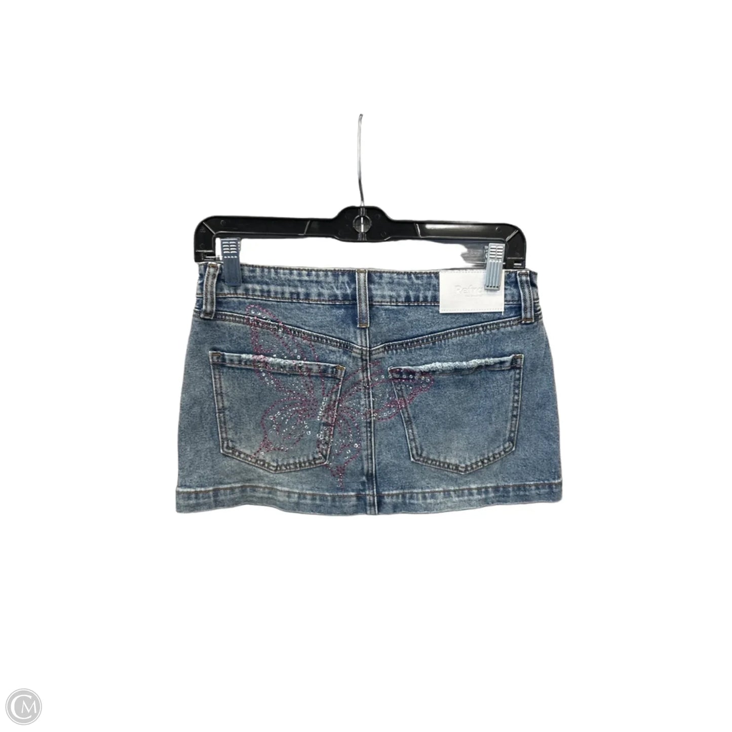 Skirt Mini & Short By Clothes Mentor In Blue Denim, Size: 2