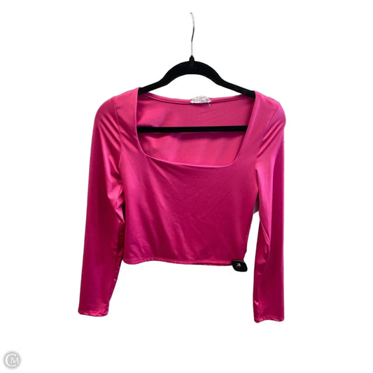 Top Long Sleeve Basic By Live In The Moment In Pink, Size: M