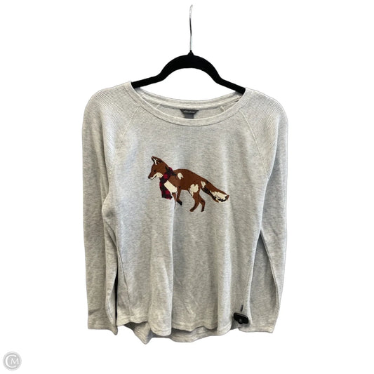 Top Long Sleeve By Eddie Bauer In Grey, Size: M