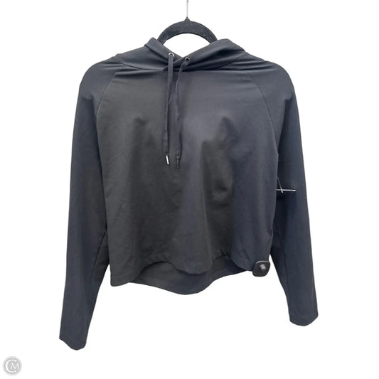Athletic Top Long Sleeve Hoodie By Mpg In Black, Size: M