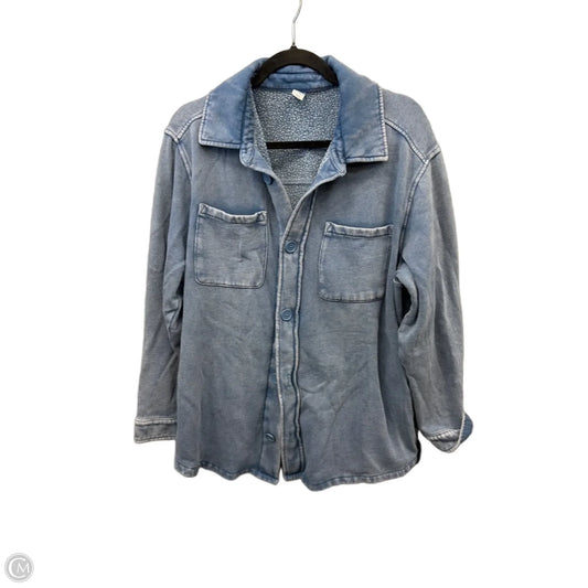 Jacket Shirt By Old Navy In Blue, Size: L