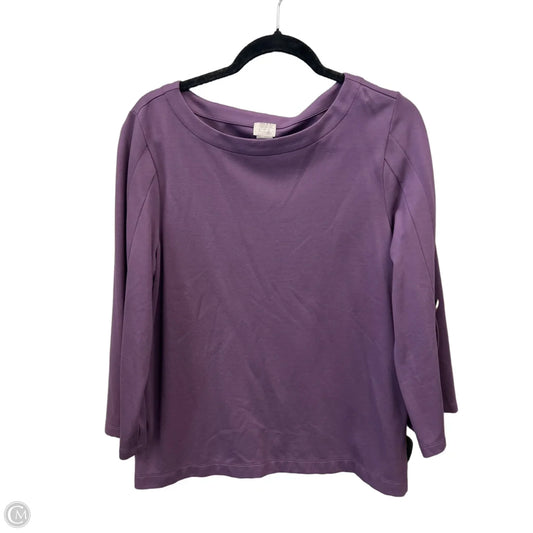 Top Long Sleeve By Chicos In Purple, Size: L