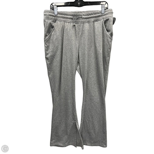 Athletic Pants By Adrienne Vittadini In Grey, Size: L