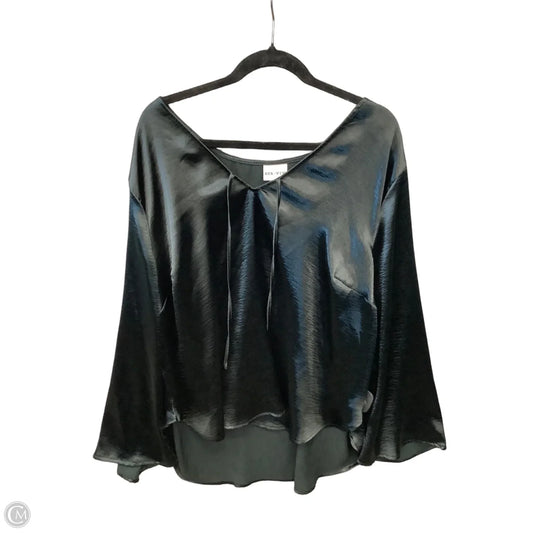 Top Long Sleeve By Ava & Viv In Black, Size: 2x