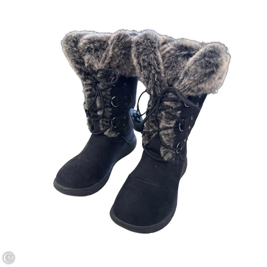Boots Mid-calf Flats By St Johns Bay In Black, Size: 6