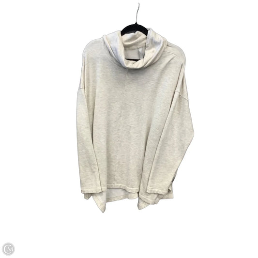 Athletic Top Long Sleeve Crewneck By Athleta In Cream, Size: Xl