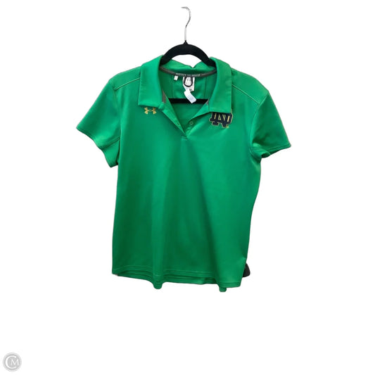 Athletic Top Short Sleeve By Under Armour In Green, Size: Xl