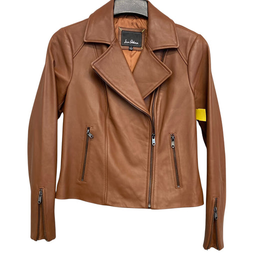 Jacket Leather By Sam Edelman In Brown, Size:S