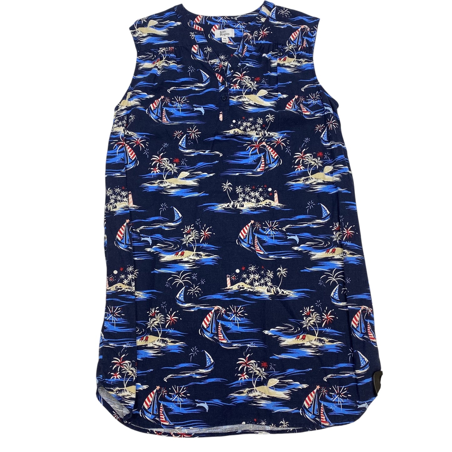 Dress Casual Short By Kim Rogers In Blue, Size:Mp