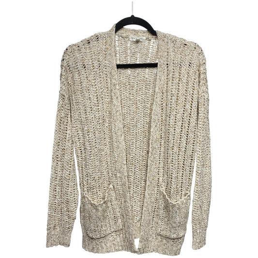 Sweater Cardigan By Blu Pepper In Cream, Size: S