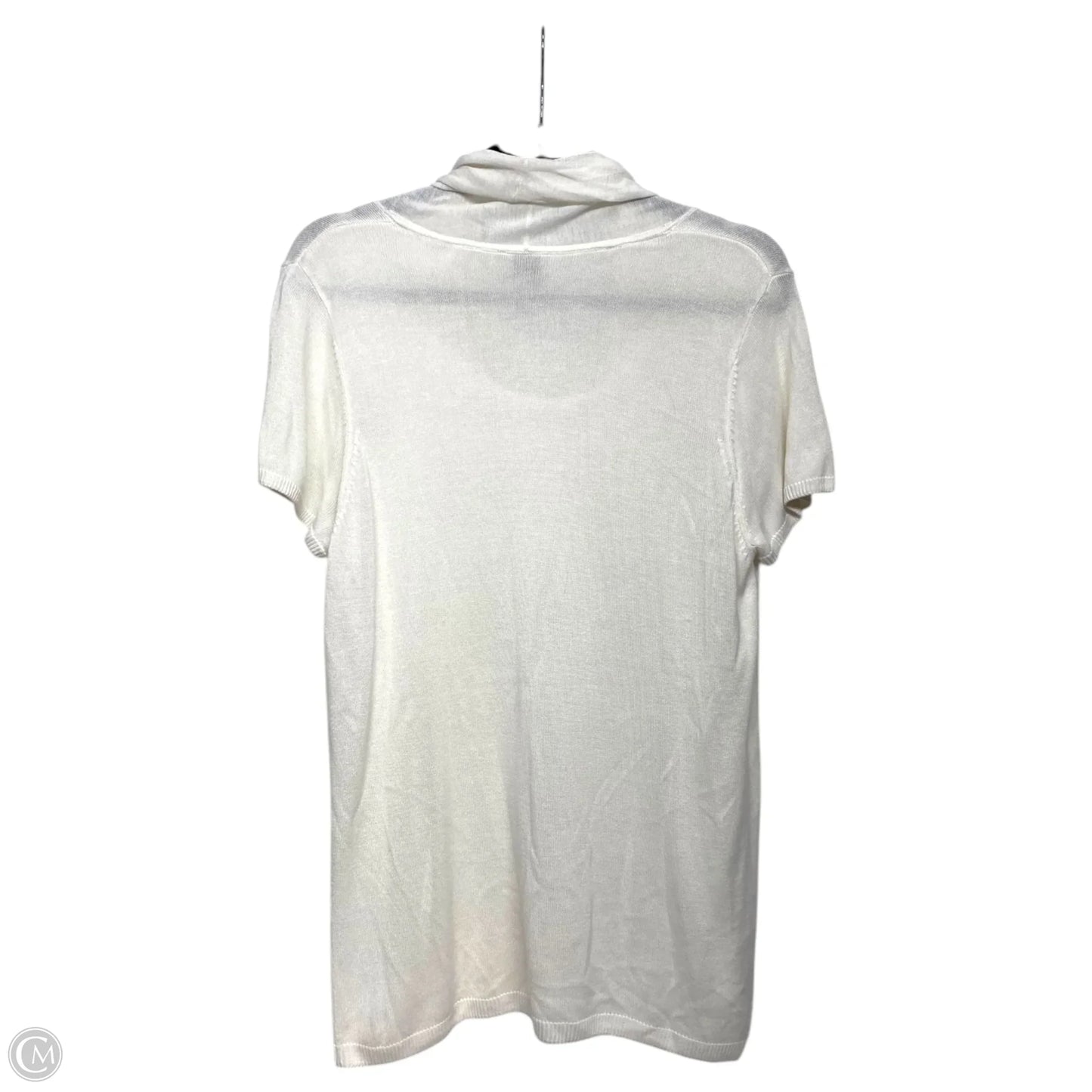 Sweater Short Sleeve By Chicos In Cream, Size: L