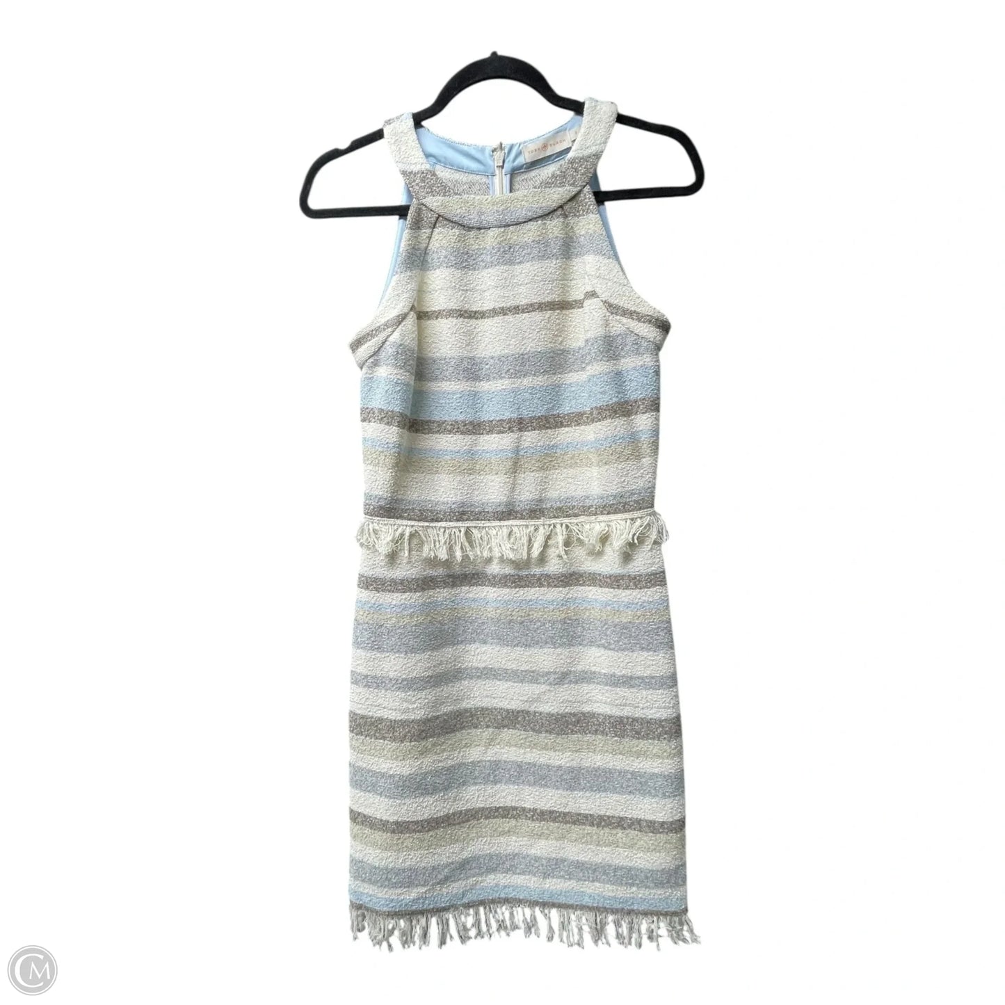 Dress Designer By Tory Burch In Cream & Grey, Size: 2