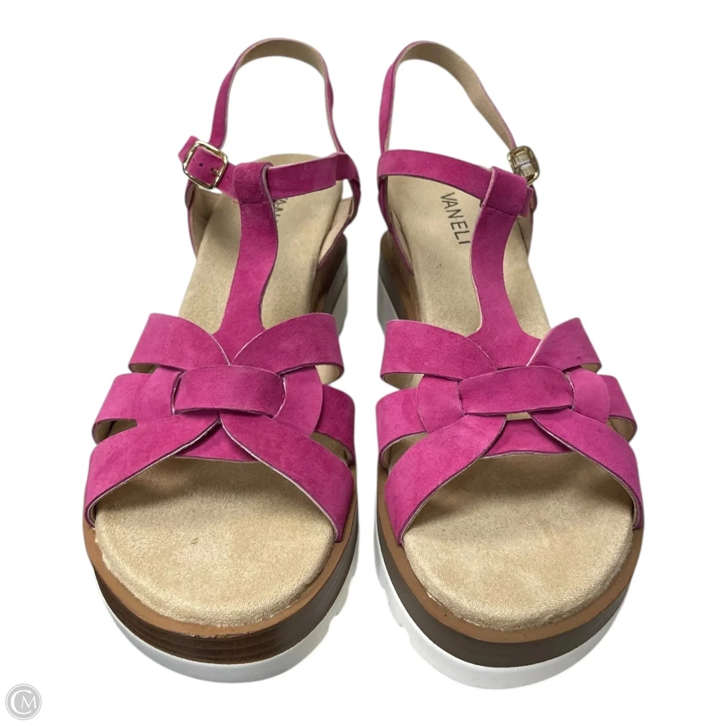 Sandals Heels Wedge By Vaneli In Pink, Size: 8