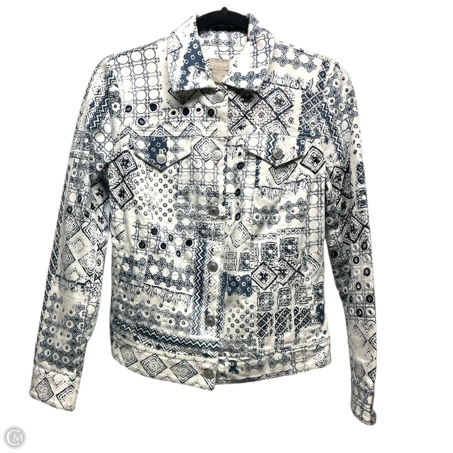 Jacket Denim By Cabi In Blue Denim, Size: L