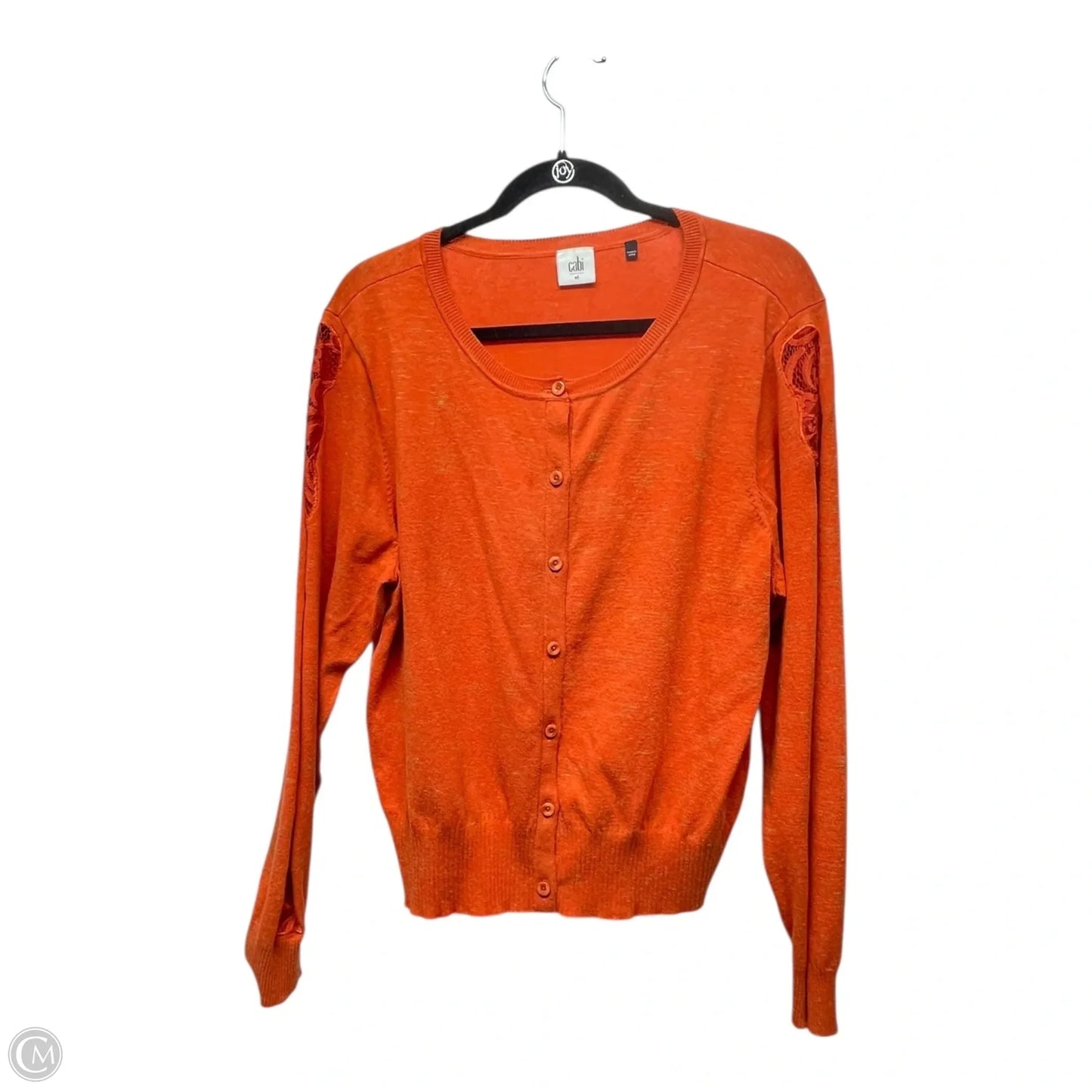Sweater Cardigan By Cabi In Orange, Size: Xl