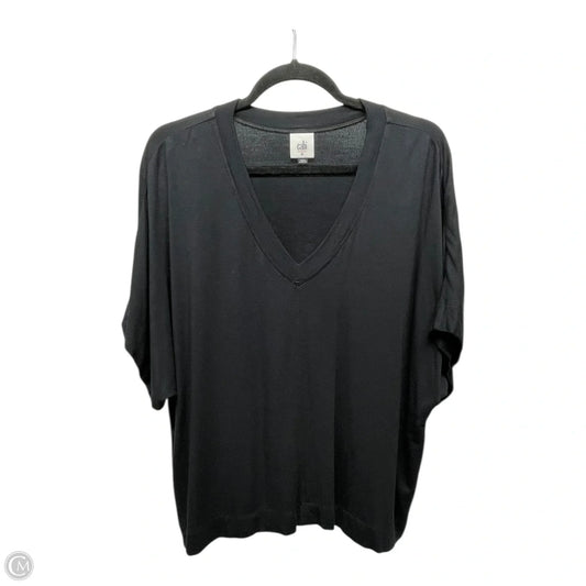 Top Short Sleeve By Cabi In Black, Size: M