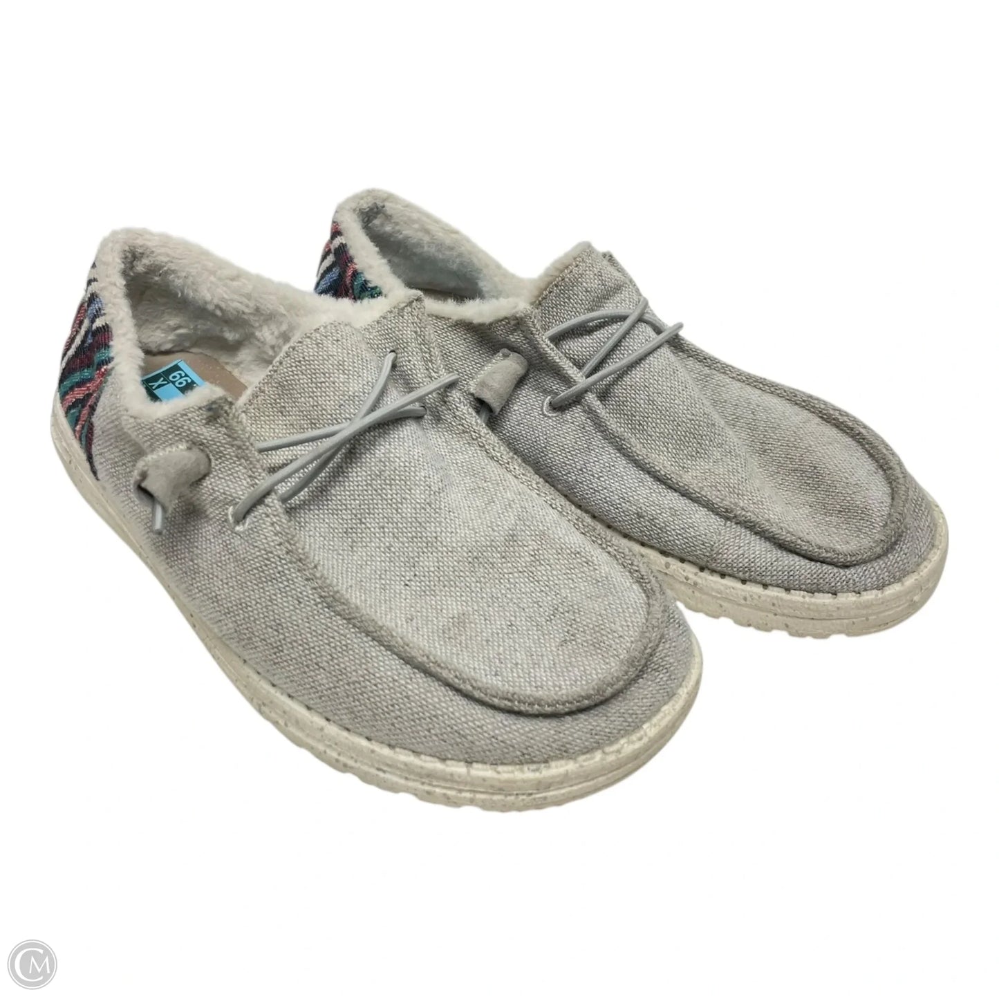 Shoes Flats By Hey Dude In Grey, Size: 8