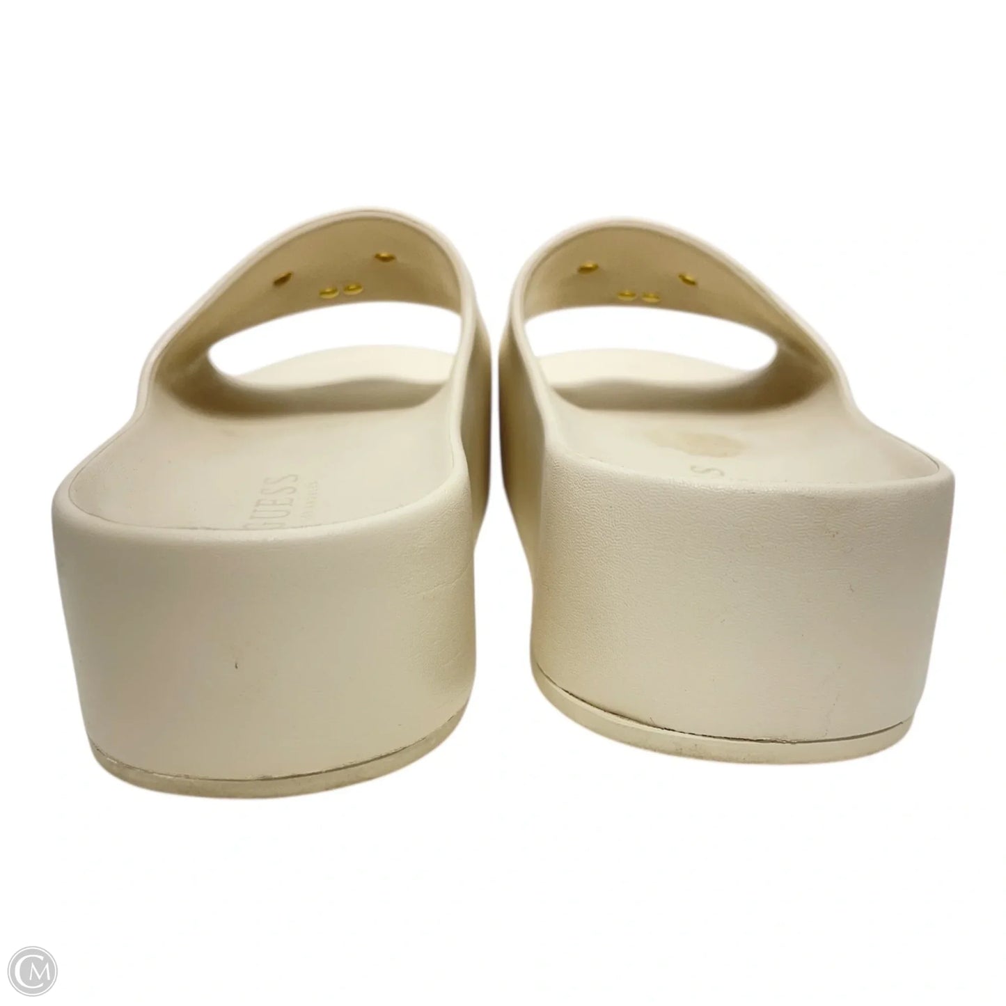 Sandals Heels Platform By Guess In Cream, Size: 7