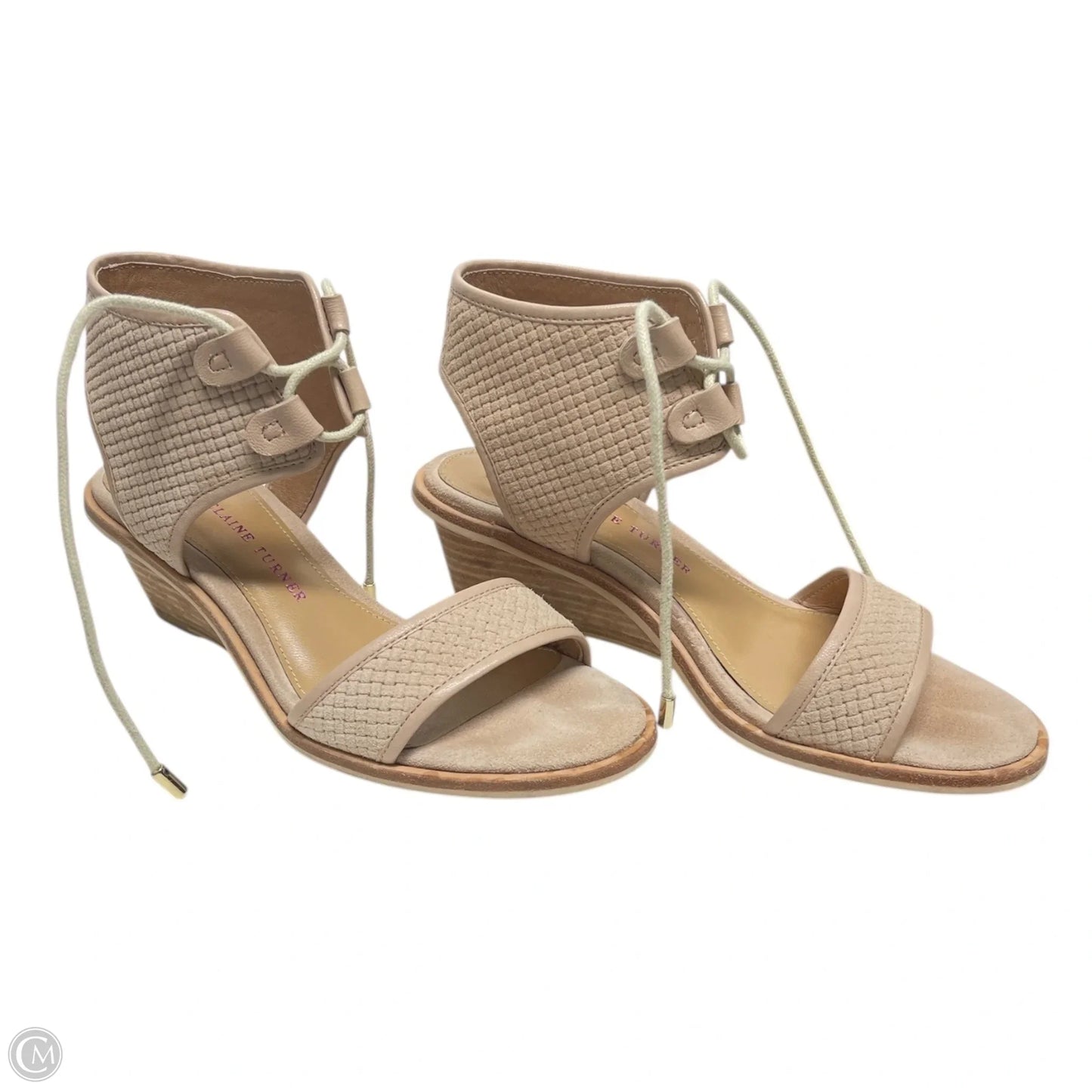 Sandals Heels Wedge By Elaine Turner  In Pink, Size: 6