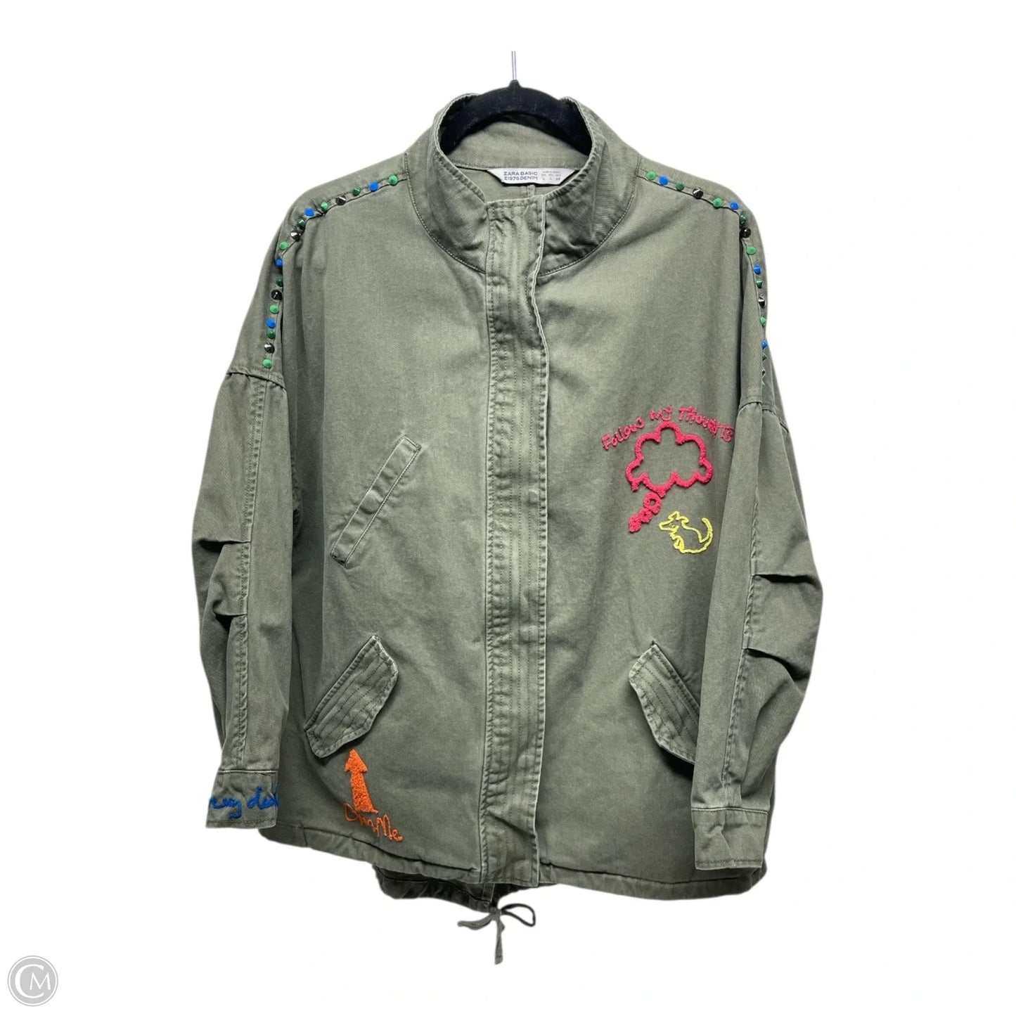 Jacket Utility By Zara Basic In Green, Size: L