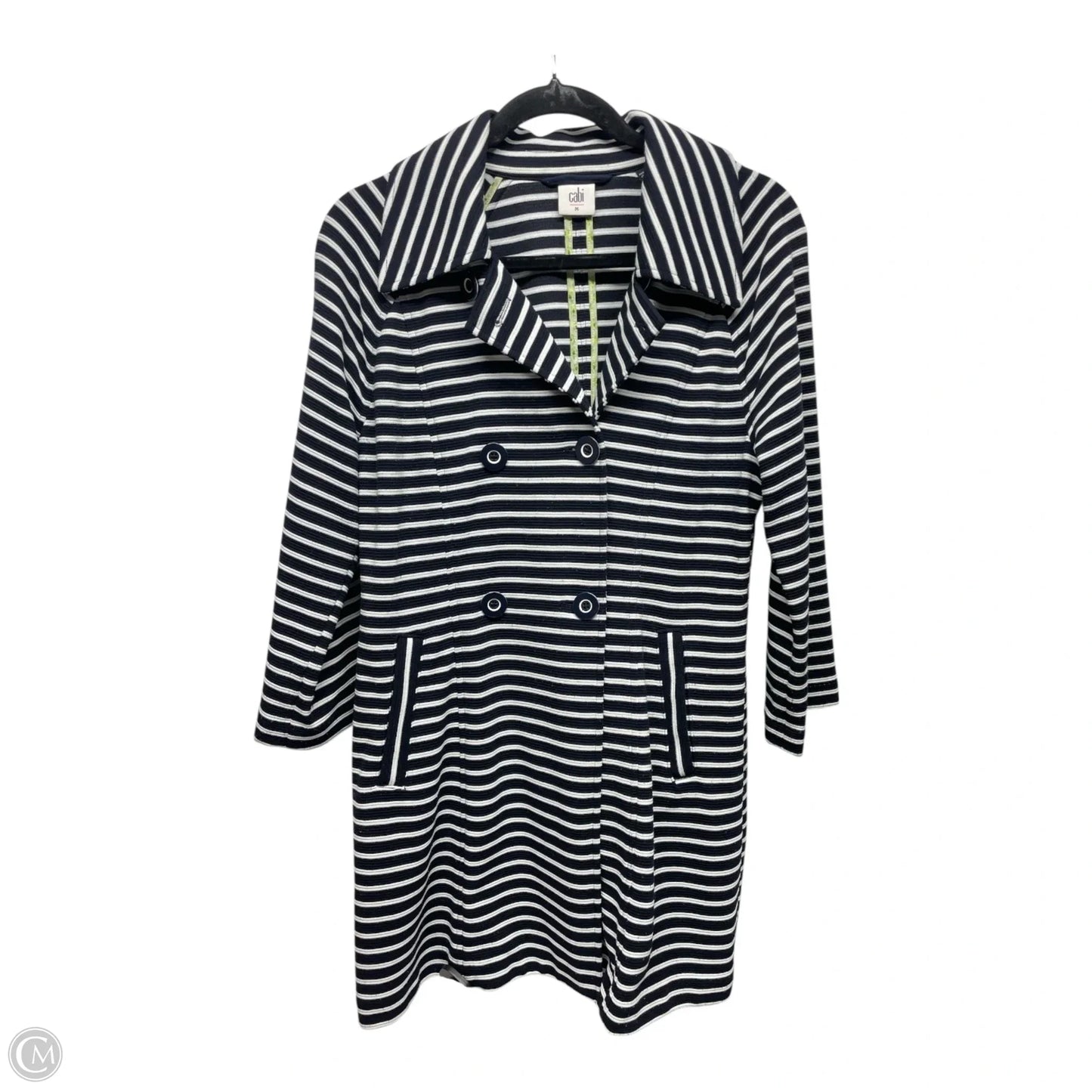 Jacket Other By Cabi In Blue & White, Size: M