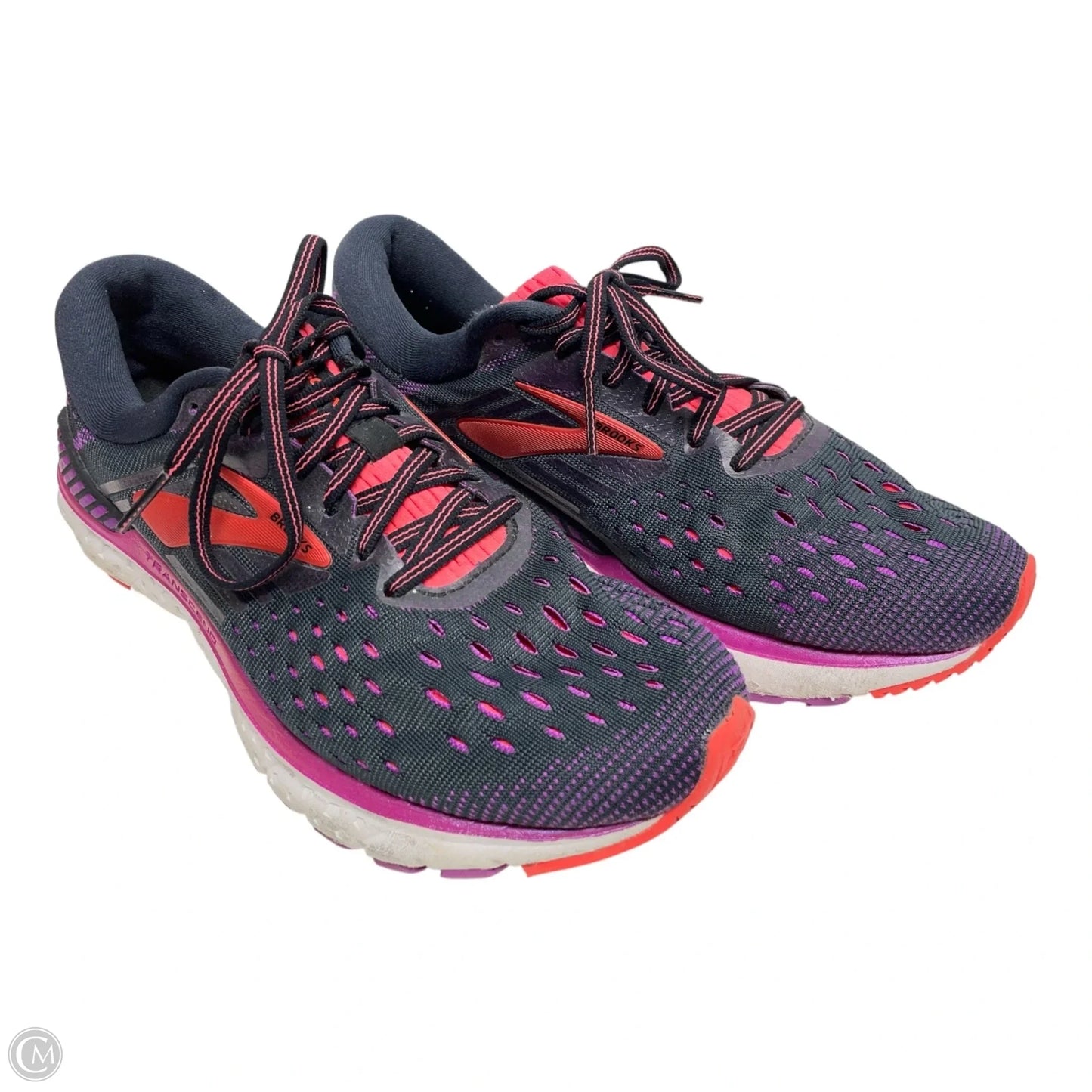 Shoes Athletic By Brooks In Black & Orange, Size: 9.5