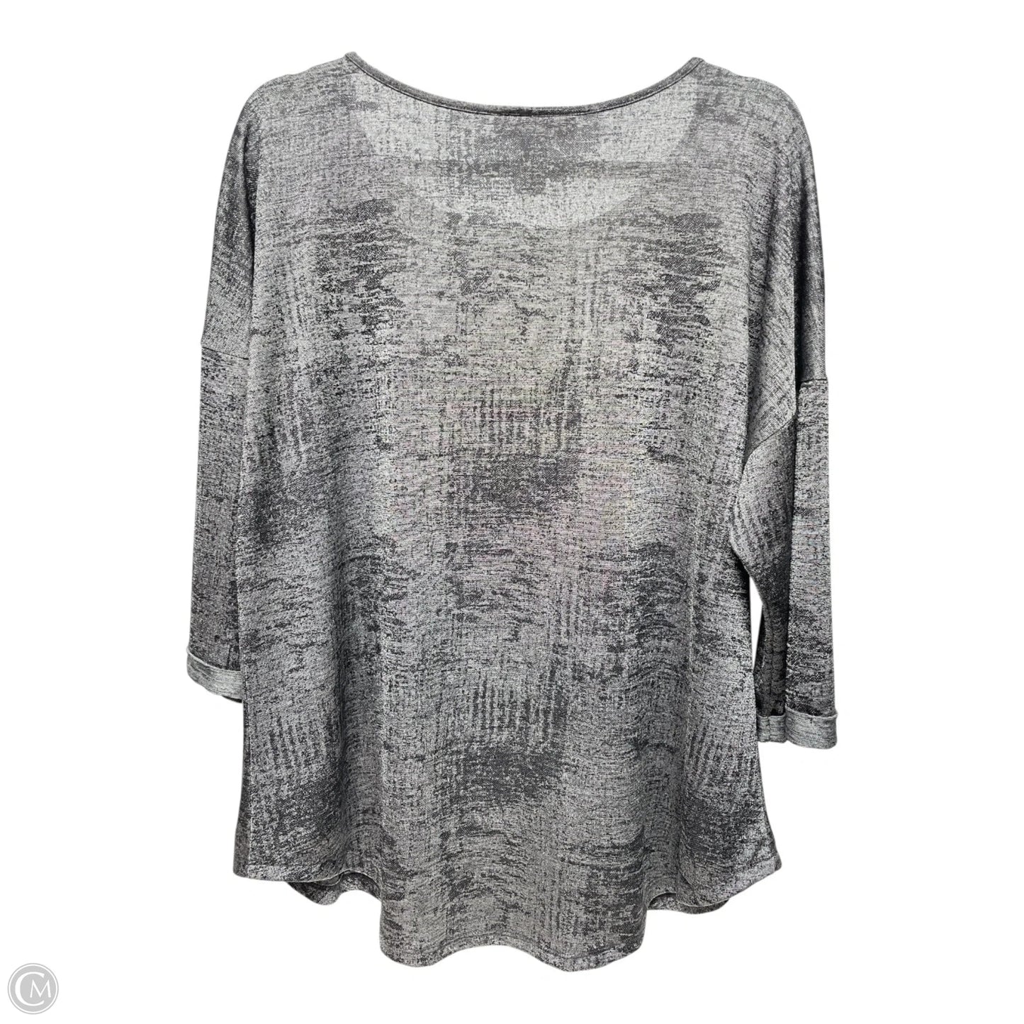 Top 3/4 Sleeve By Inc In Grey, Size: Xxl