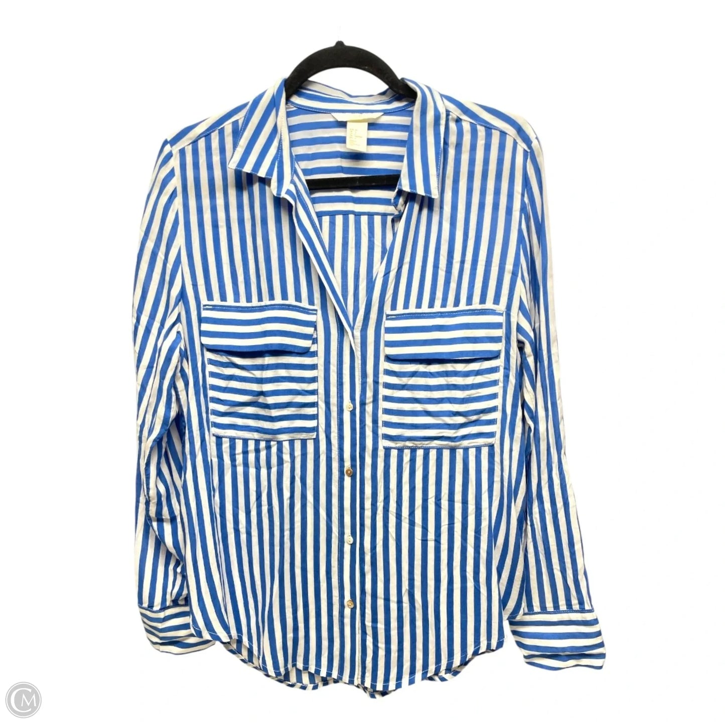 Top Long Sleeve By H&m In Striped Pattern, Size: 6