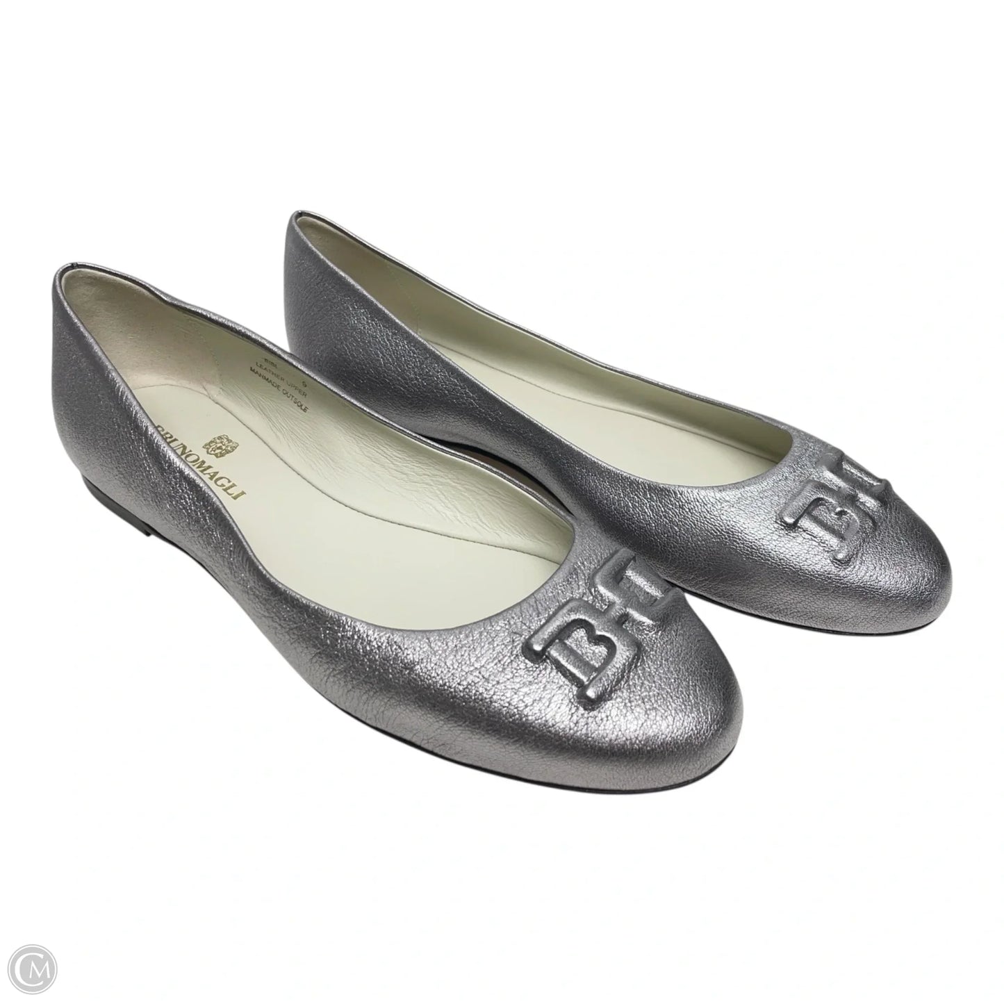 Shoes Flats By Bruno Magli Shoes In Silver, Size: 8.5