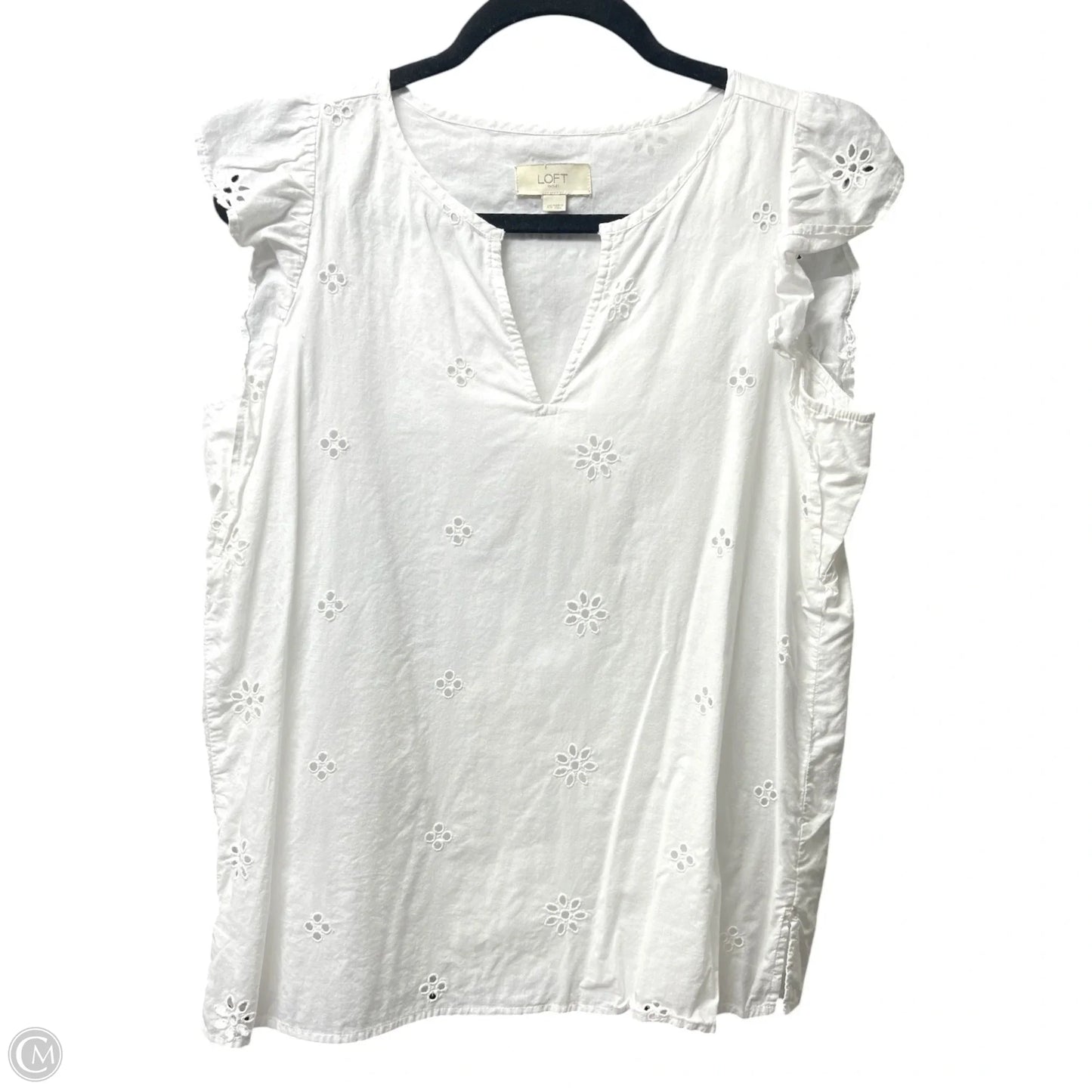Top Short Sleeve By Loft In White, Size: Xs