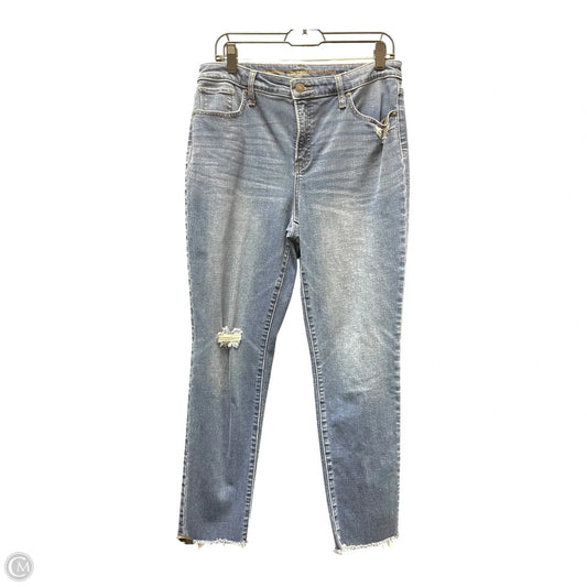 Jeans Straight By Chicos In Blue Denim, Size: 8