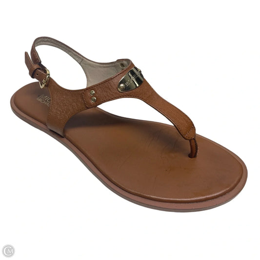 Sandals Flats By Michael By Michael Kors In Brown, Size: 8
