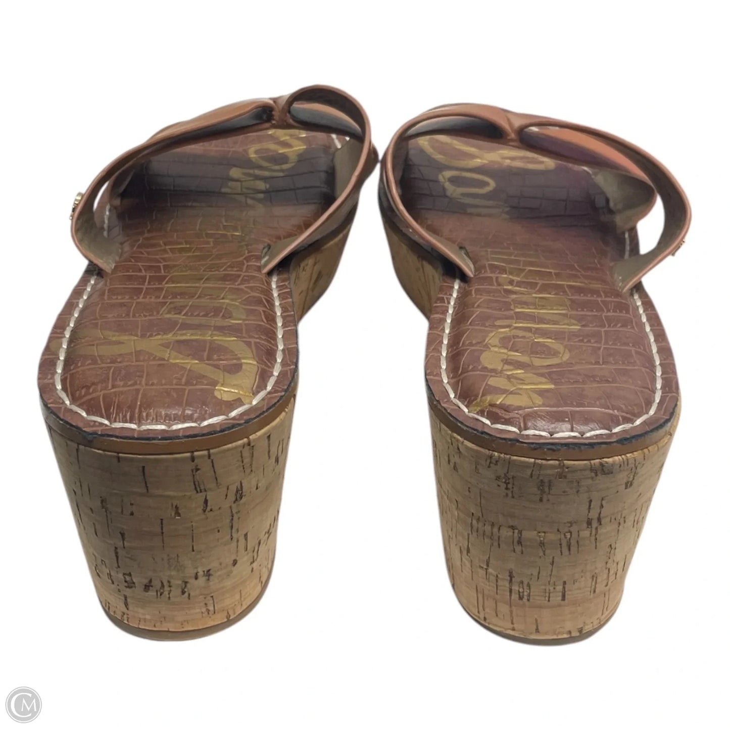 Sandals Heels Wedge By Sam Edelman In Brown, Size: 10