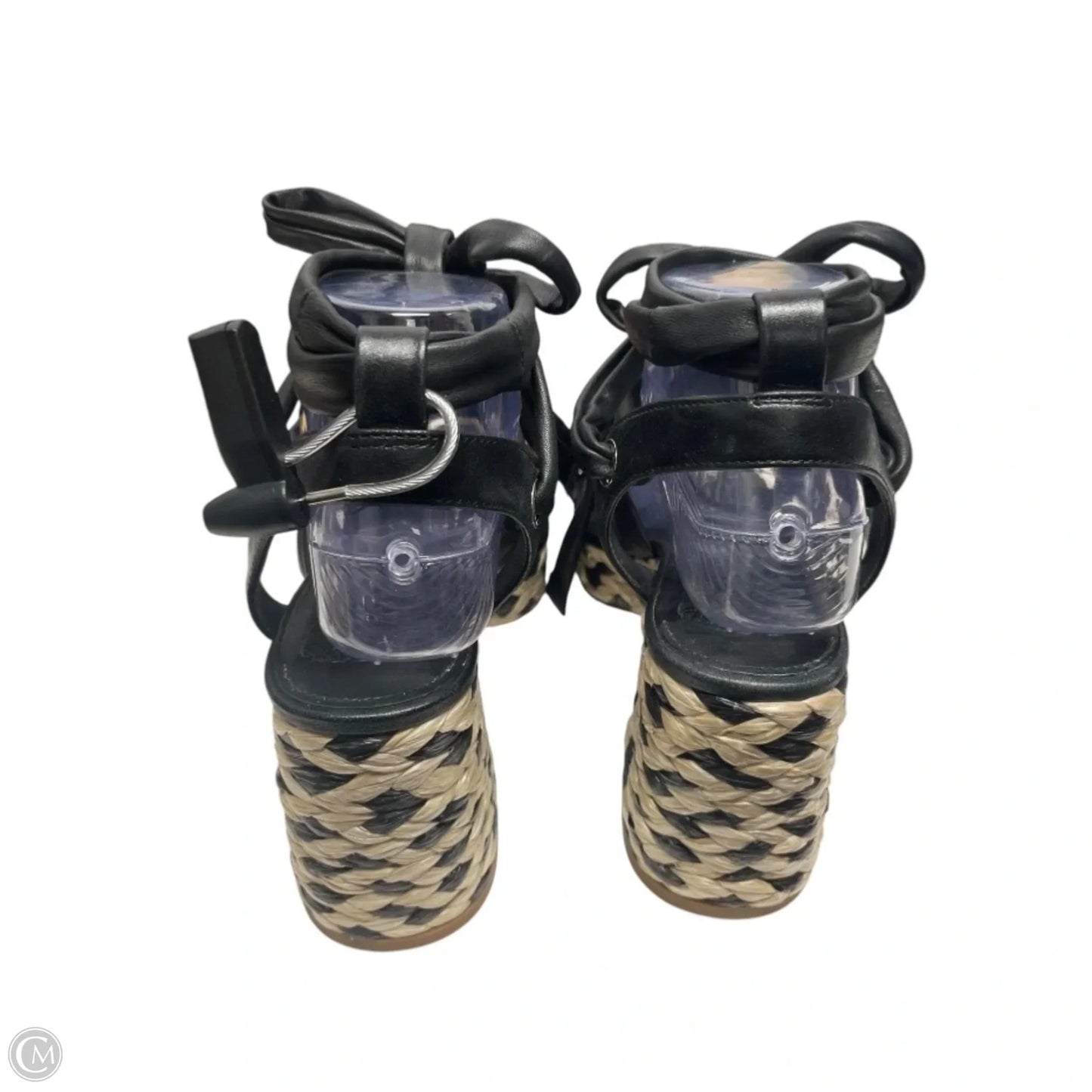 Sandals Heels Block By Vince Camuto In Black & Tan, Size: 7