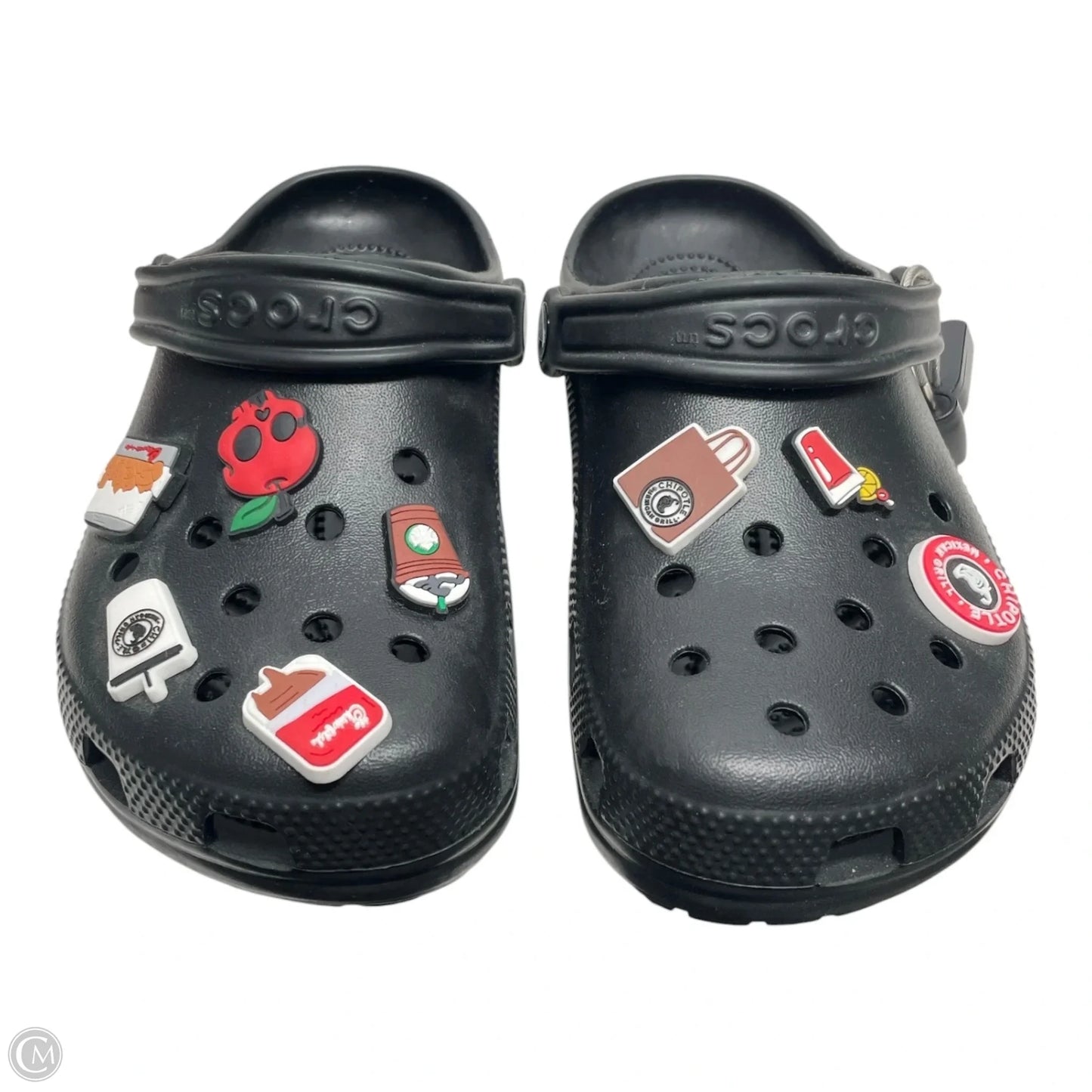 Shoes Flats By Crocs In Black, Size: 5