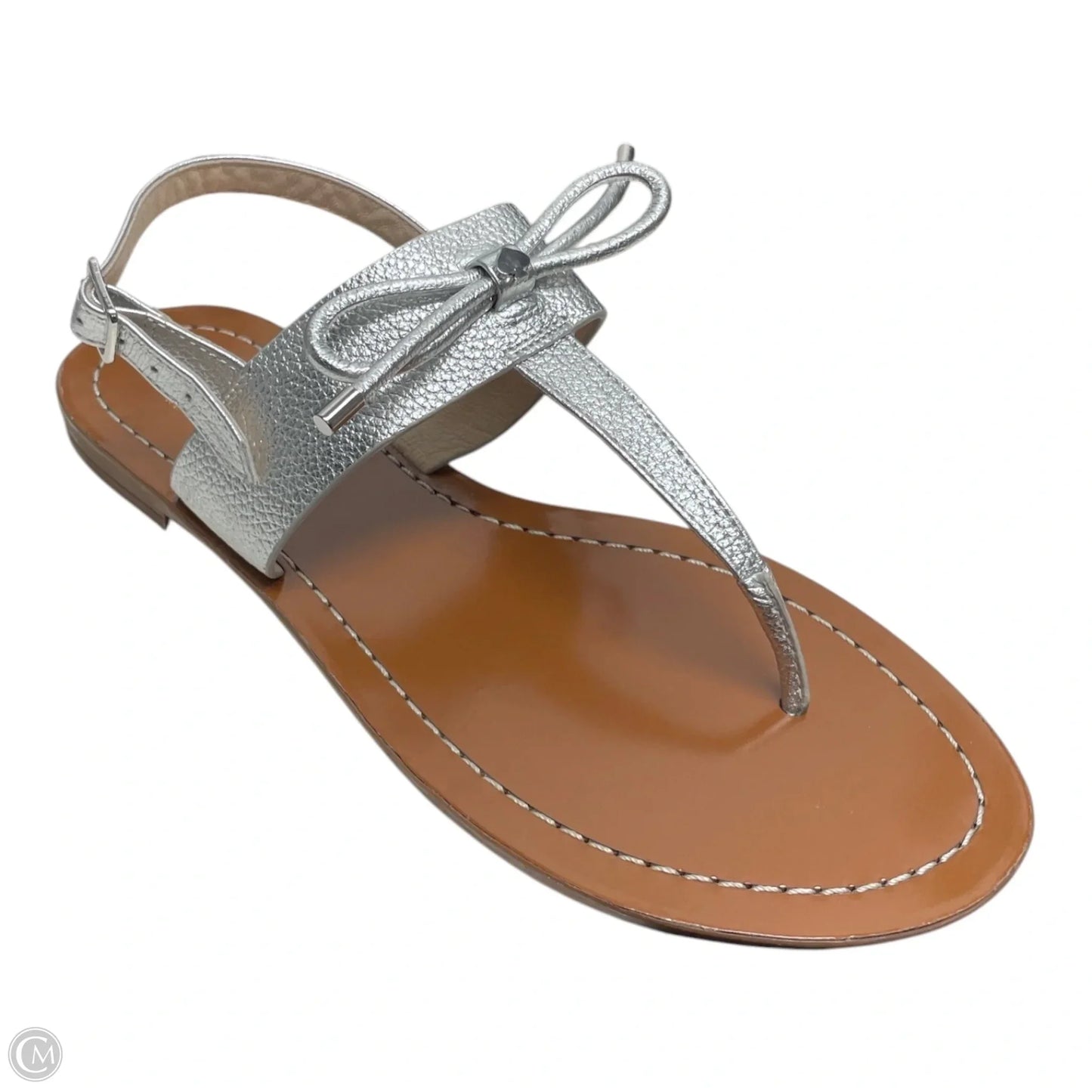 Sandals Designer By Kate Spade In Silver, Size: 8