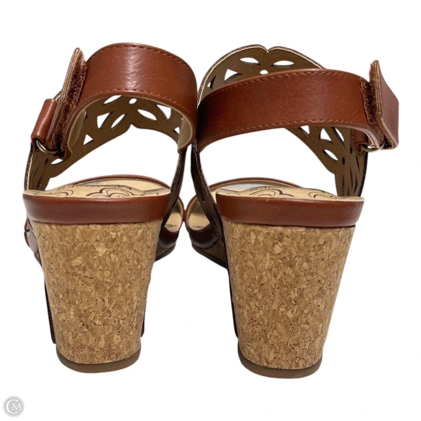 Sandals Heels Wedge By Mootsies Tootsies In Brown, Size: 9