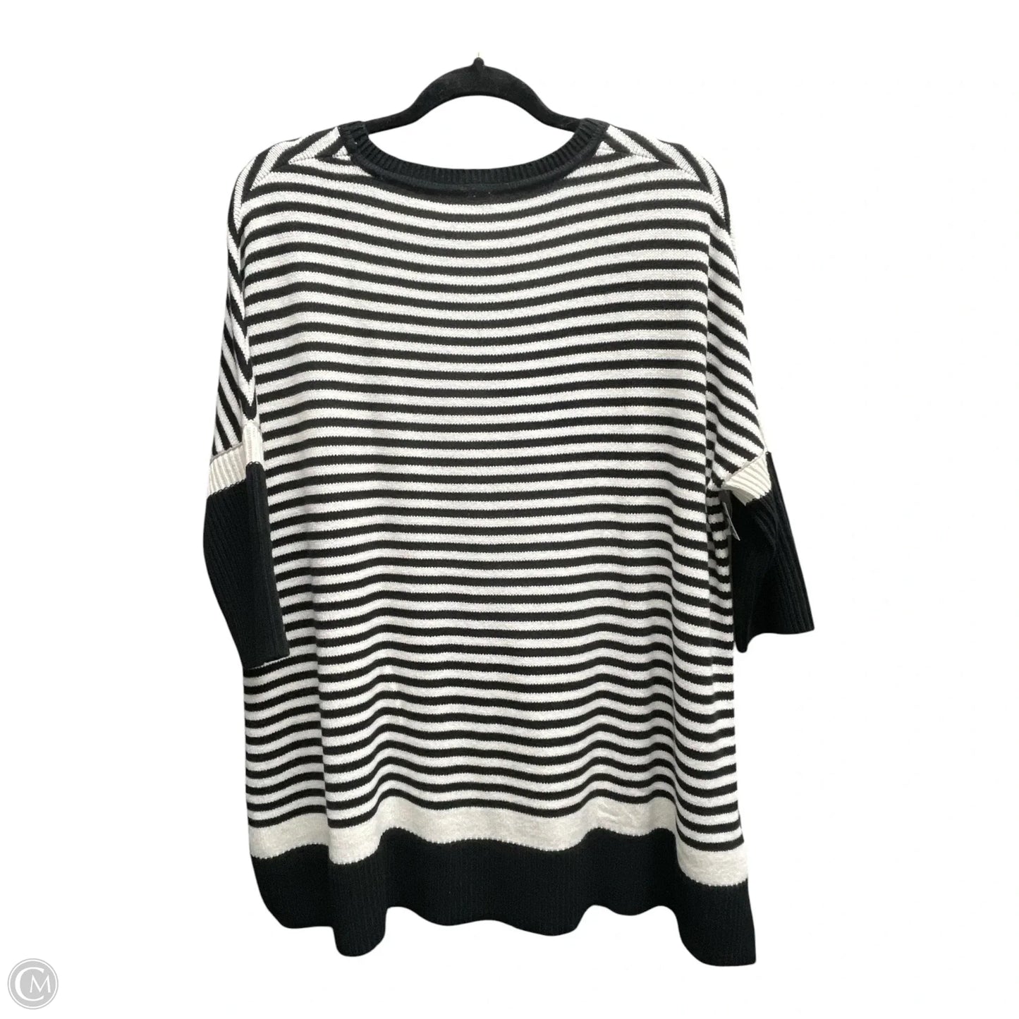 Sweater By Cabi In Black & Cream, Size: S