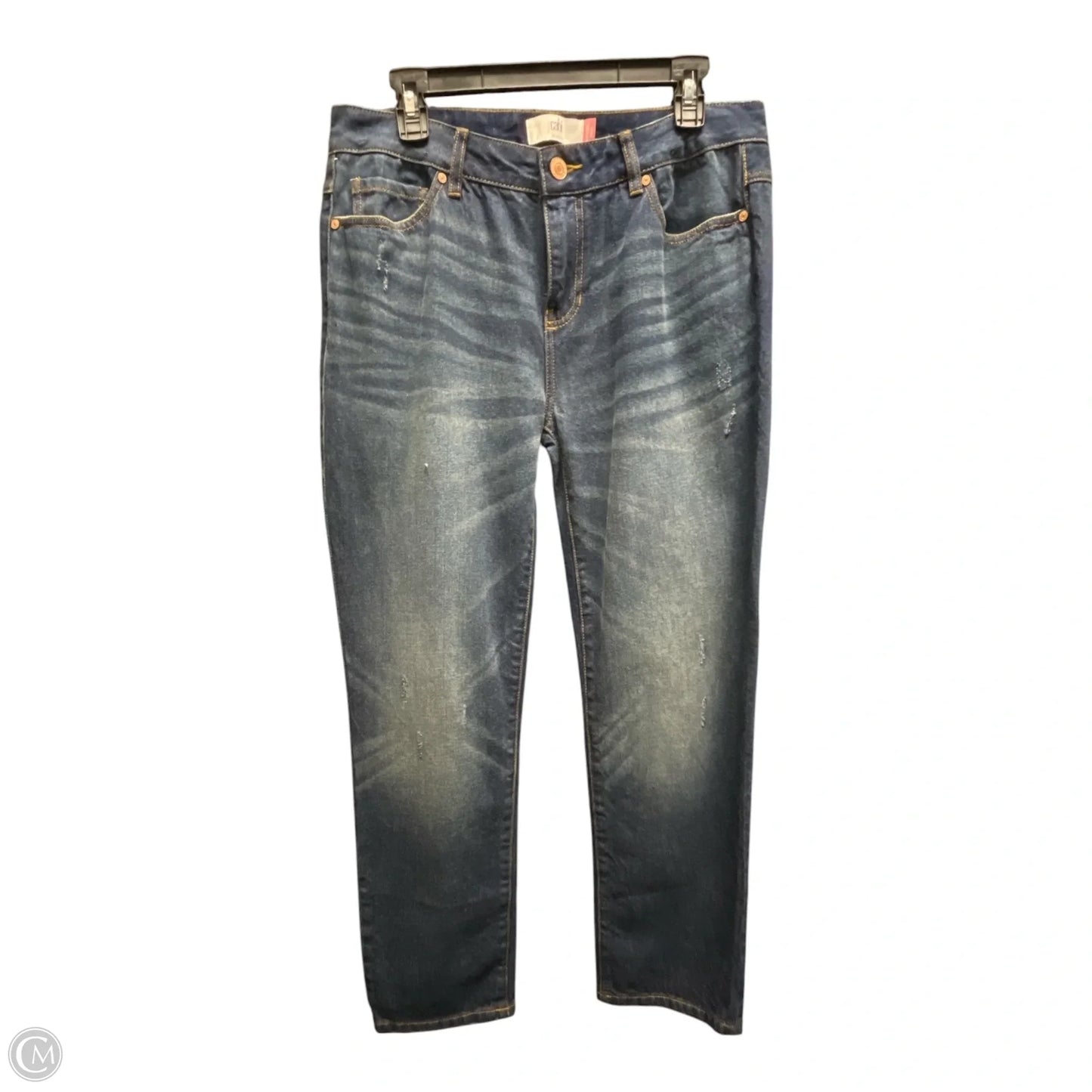 Jeans Straight By Cabi In Blue Denim, Size: 8