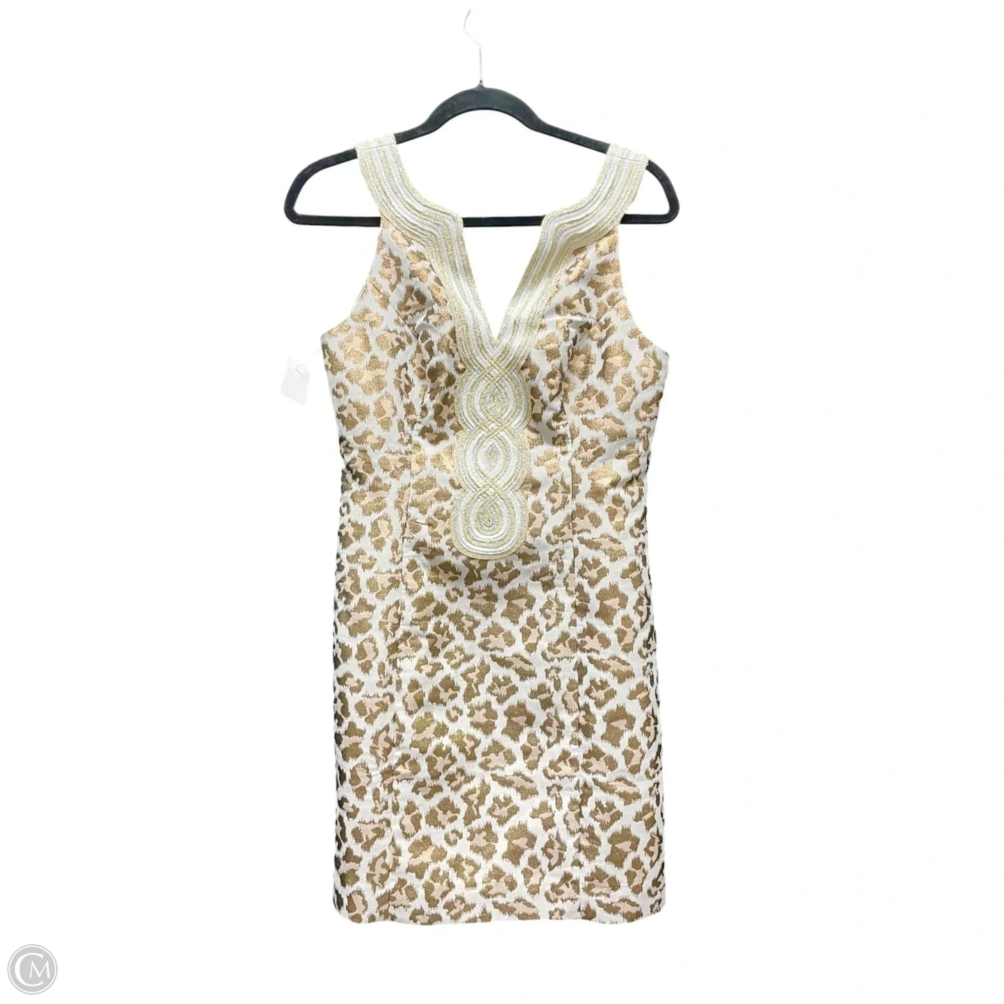 Dress Party Short By Lilly Pulitzer In Gold & Tan, Size: 2