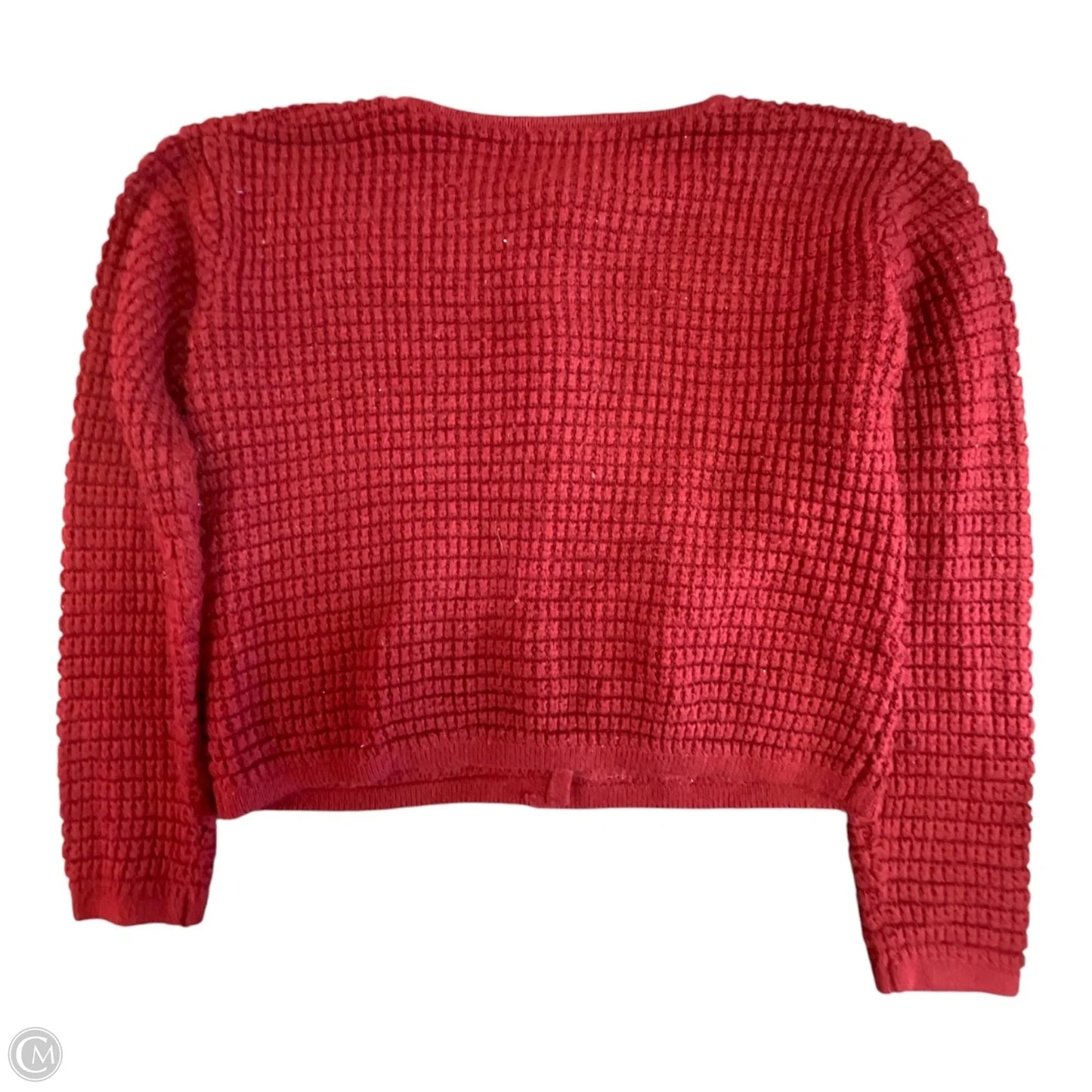Sweater Cardigan By Prettygarden In Maroon, Size: S