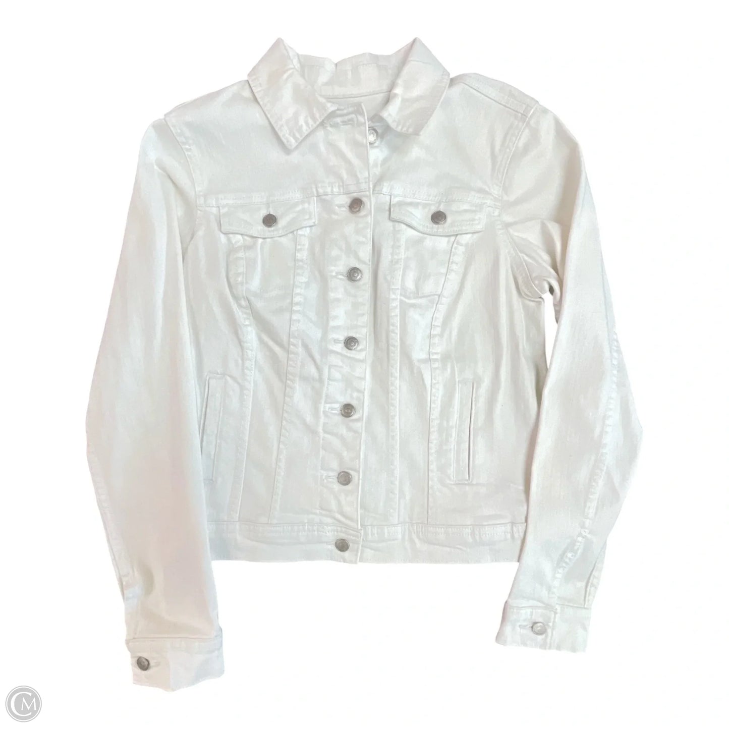 Jacket Denim By Bass In White, Size: S
