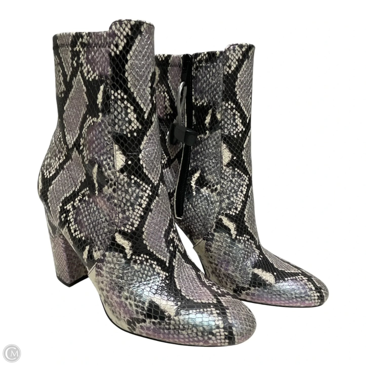Boots Ankle Heels By Aldo In Snakeskin Print, Size: 7.5