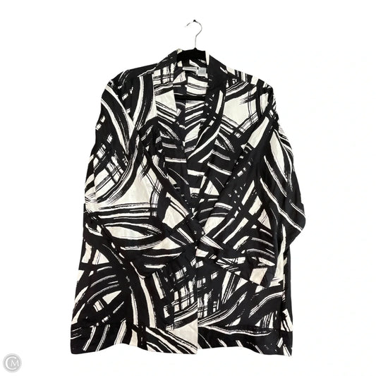 Kimono By Chicos In Black & White, Size: Xl