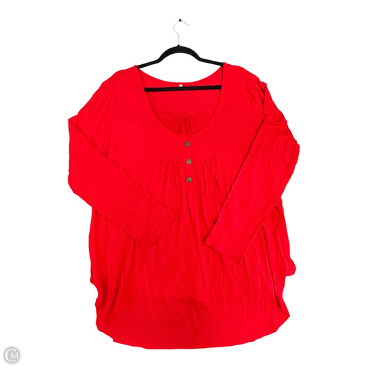Top Long Sleeve By Clothes Mentor In Red, Size: 2x