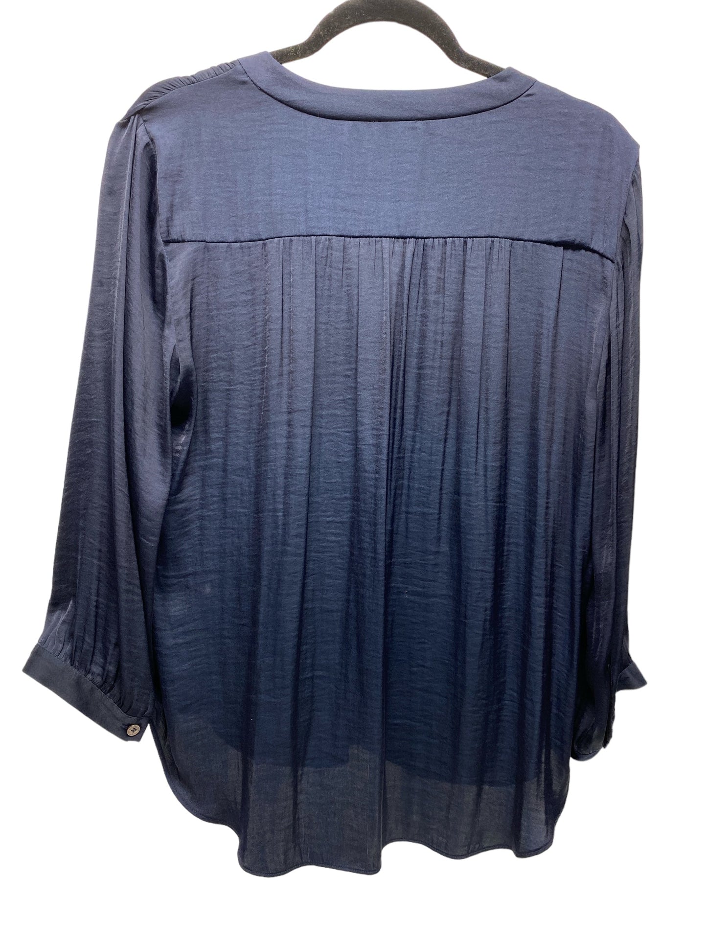 Top Long Sleeve By Vince Camuto In Navy, Size: L