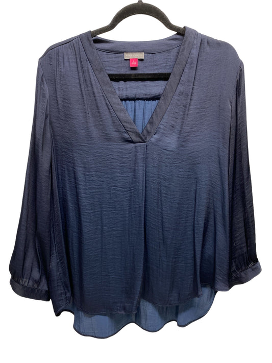 Top Long Sleeve By Vince Camuto In Navy, Size: L